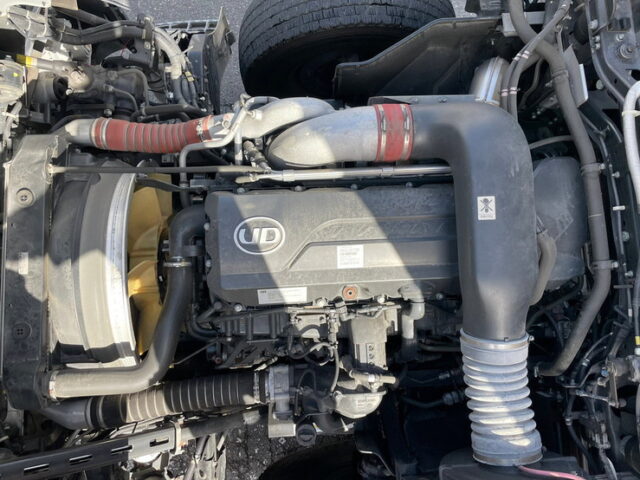 【1112】H29　クオン　ハイルーフ　ウィング　リア門口ステンレス　総輪エアサス