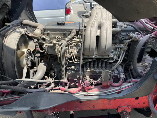 【1191】H12　ファイター　造りボディ　ウィング　1Mアオリ　6400　標準幅　アルミシマ床　生エンジン