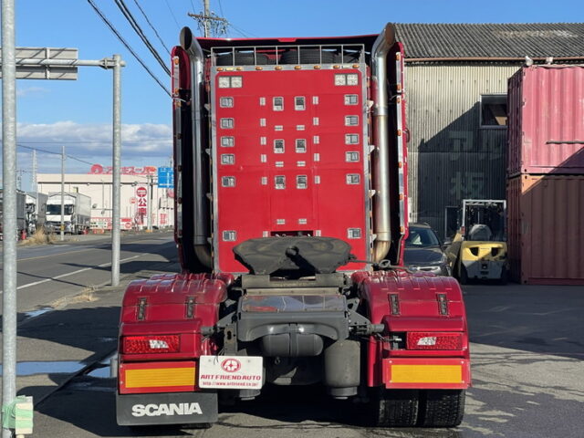 スカニア：R580：トレーラーヘッド：ダブル：V8：煙突マフラー：架装多数
