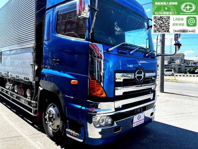 【869】H18　プロフィア　ハイルーフ　10輪ウィング　前後門工　ロッカーレールステンレス　7速MT