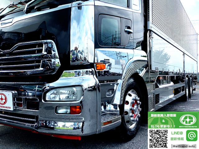 【910】H24　クオン　ハイルーフ　ウィング　室内生地張り　ステンレス多数