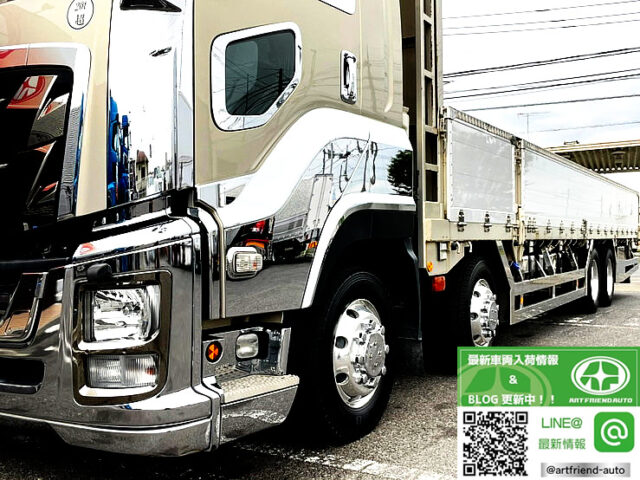 【947】H29　ギガ　ハイルーフ　平ボデーアルミB　4軸　ステンレス多数