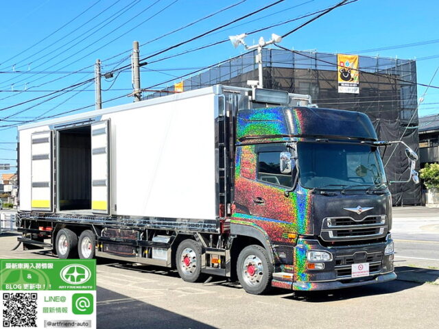 【972】H28　クオン　ハイルーフ　冷凍バン　両サイド観音　ジョロ4キーストン　サブエンジン　410馬力