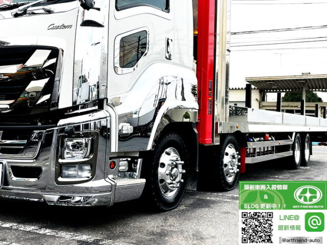 【1000】H30　ギガ　ハイジャッキセルフクレーン　4段　ラジコン　フックイン　7速MT　380馬力