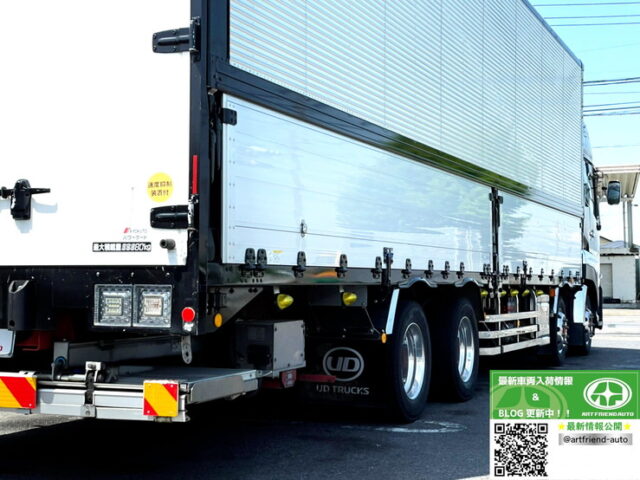 【1087】H29　クオン　ハイルーフ　ウィング　格納ゲート付　エアサス　木床