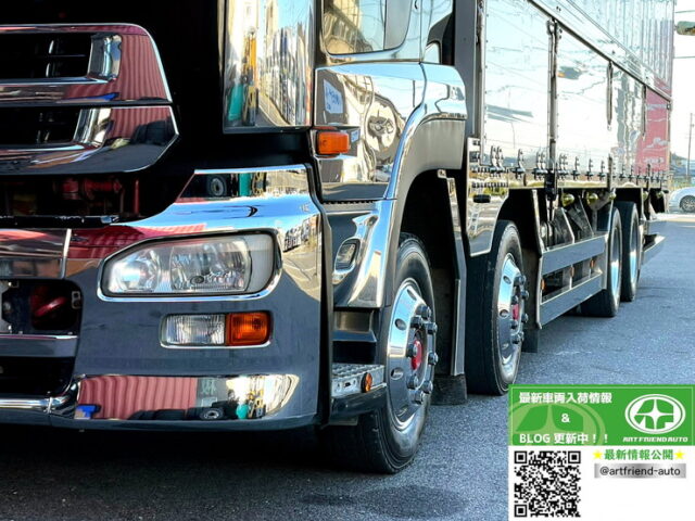 【1323】H19　クオン　ハイルーフ　ウィング　カスタム　総輪エアサス　アルミシマ床　ジョロダーレール4列