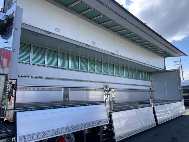 令和4年式 トレクス製 3軸 段付きトレーラーウィング リフトアクスル 後軸残し