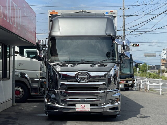 日野　17プロフィア　ハイルーフ　ウィング　リア門口ステンレス　アルミホイール