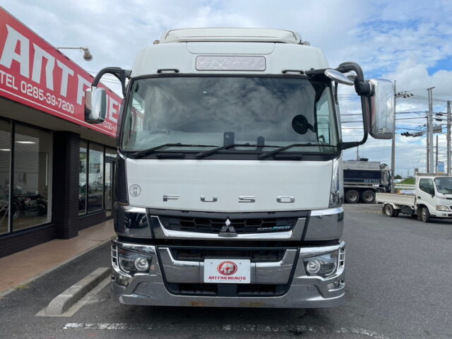 三菱ふそう　スーパーグレート　ハイルーフ　アルミウィング　ステンレスサイドバンパー　メッキ多数　木床