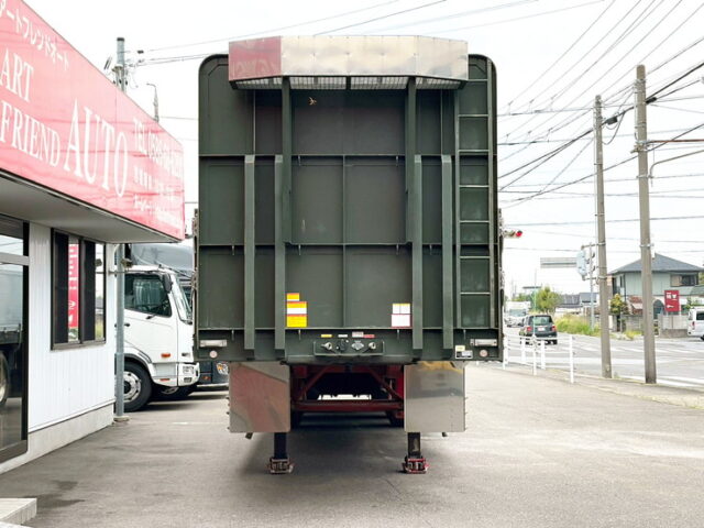 【1588】H30　日本トレクス　トレーラー　平ボデーアルミブロック　メーターアオリ　リフトアクスル中残し