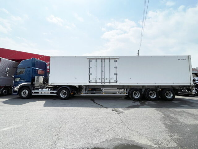 日野　17プロフィア　ハイルーフ　冷凍コンテナトレーラーセット　サーモキング前壁冷凍