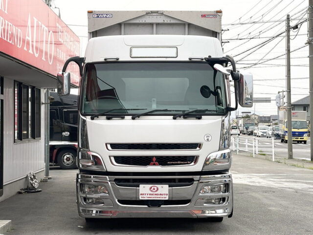 三菱ふそう　スーパーグレート　ハイルーフ　ウィング　エアサス　アルミホイール　木床