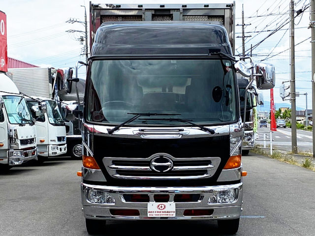 【632】日野　レンプロ　　ハイルーフ　冷凍ウィング　造りボディ　セミワイド　アルミ縞床