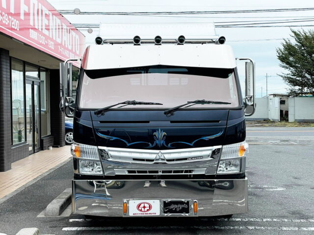 【992】H29　キャンター　積載車　3トン積　古河ユニックUC-35　ネオファイブ　積込角5度(乗り口3度)