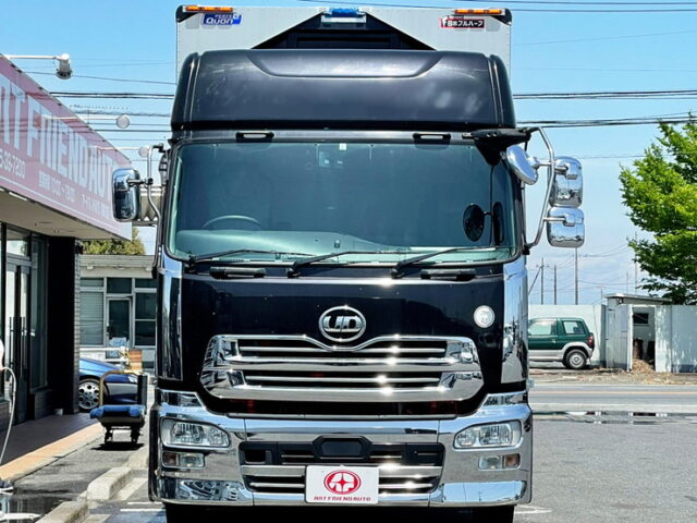 【1087】H29　クオン　ハイルーフ　ウィング　格納ゲート付　エアサス　木床