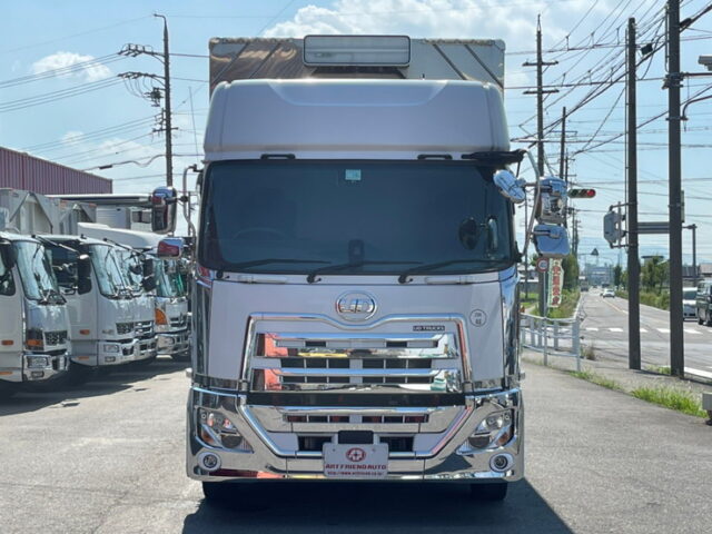 【1180】H30　クオン　ハイルーフ　ウィング　トレクス製ステンレスボデー　390馬力　AT