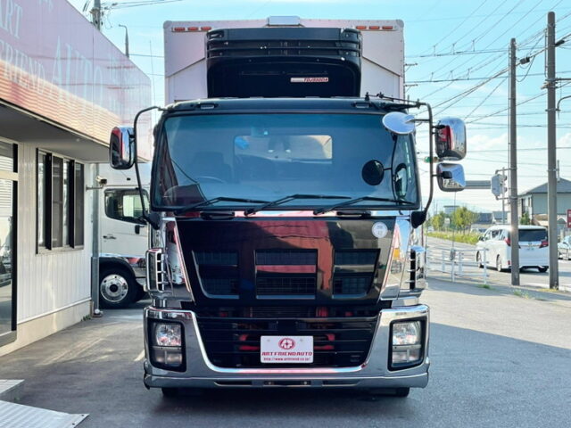 【1257】H23 ギガ 冷凍ウィング ステンレス多数 リア門口ステンレス 格納ゲート付 木床