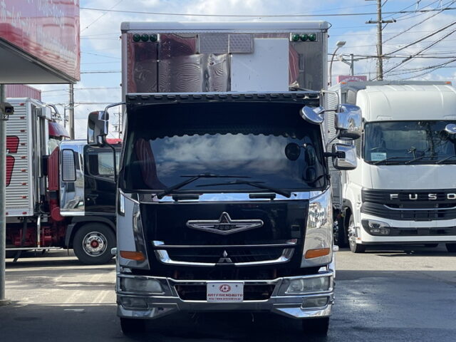 三菱ふそう　ファイター　冷凍バン　コルゲート　ジョロダー4列キーストン　エアサス