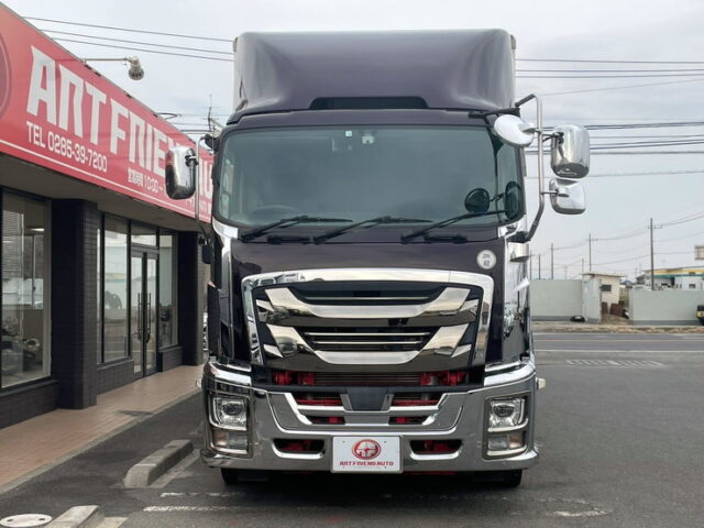 いすゞ　ギガ　ハイルーフ　アルミウィング　380馬力　リア門口ステンレス　