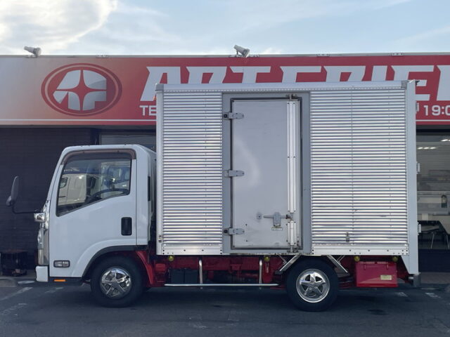 いすゞ　エルフ　アルミバン　5MT　サイドドア　ステンレスサイドバンパー　ステンレスリアバンパー　