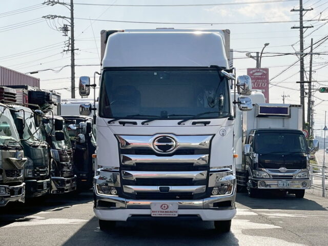 日野：17プロフィア：ハイルーフ：ウィング：10輪：リア門口ステンレス