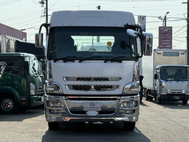 スーパーグレート：ハイルーフ：トレーラーヘッド：メッキ多数：アルミホイール：7速MT