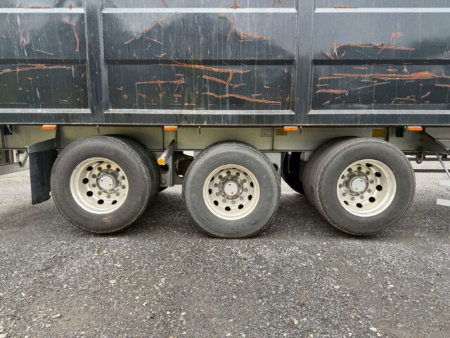 【委託販売】フルハーフ：コンテナセミトレーラー：3軸：松川ボデー製鉄箱付