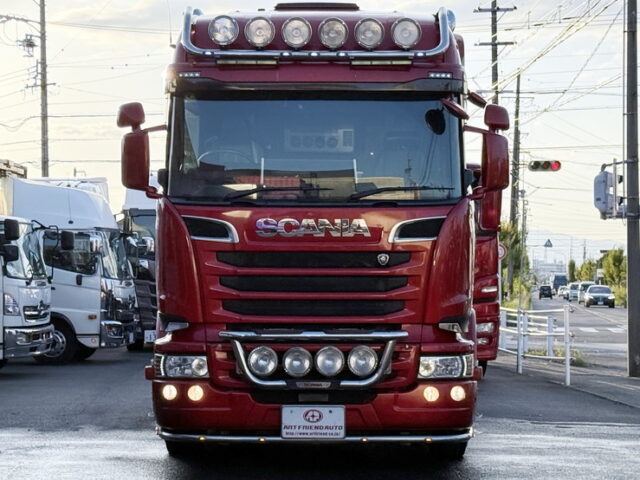 スカニア：R450：トレーラーヘッド：総輪エアサス：第5輪荷重11.300㎏：直6