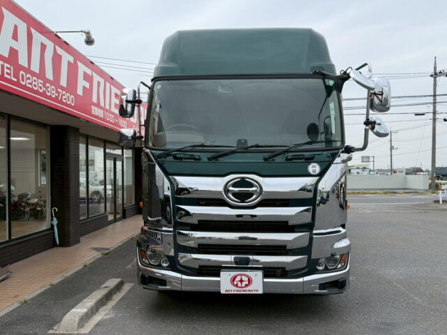 日野：17プロフィア：ハイルーフ：ウィング：アルミホイール：リア門口ステンレス