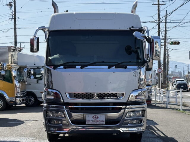 スーパーグレート：ハイルーフ：アームロール：40立米：架装多数：煙突マフラー(ダミー)