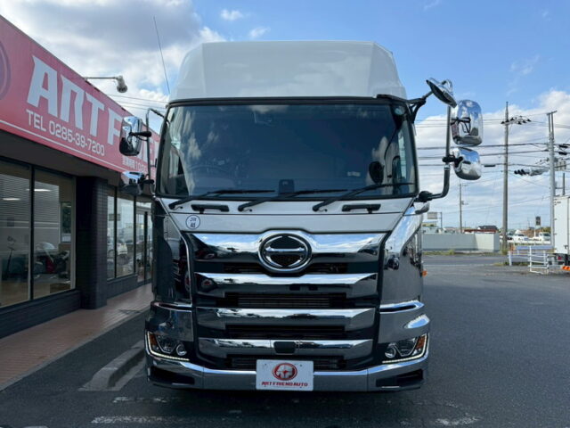 日野：17プロフィア：ハイルーフ：ウィング：未使用：木床：7速MT：車検10月迄