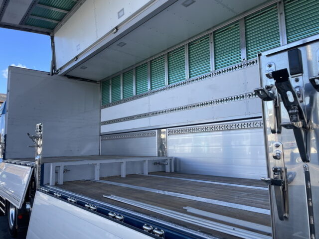 令和4年式 トレクス製 3軸 段付きトレーラーウィング リフトアクスル 後軸残し