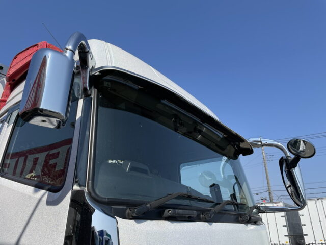 三菱ふそう：スーパーグレート：冷凍ウィング：AT：ハイルーフ：ステンレス架装多数：メッキパーツ多数：門口ステンレス：アルミホイール