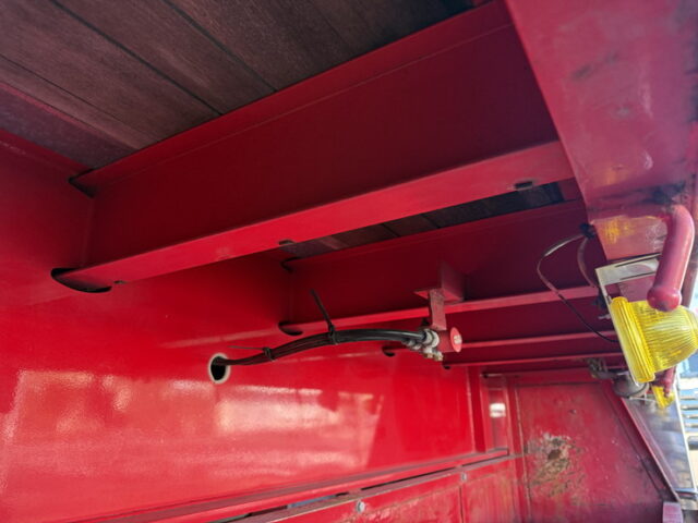 日本トレクス:トレーラー:平ボデー:アルミブロック:1Mアオリ:リフトアクスル:中残し