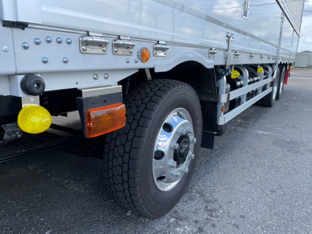 【現行型】スーパーグレートスーパーハイルーフ：ウィング未使用：リア門口ステンレス