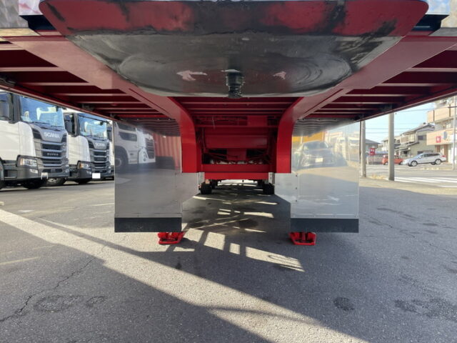 令和4年式 トレクス製 3軸 段付きトレーラーウィング リフトアクスル 後軸残し