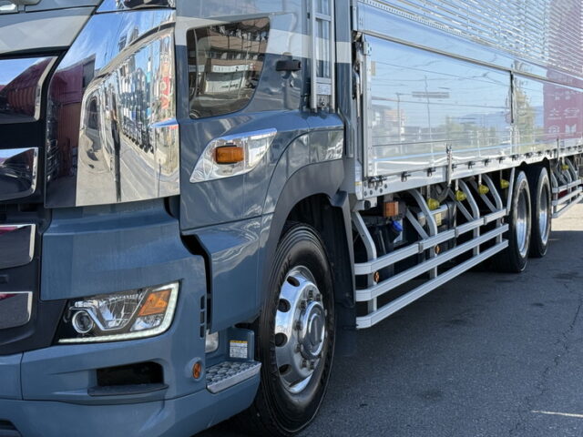 日野：17プロフィア：ハイルーフ：ウィング：リア門口ステンレス