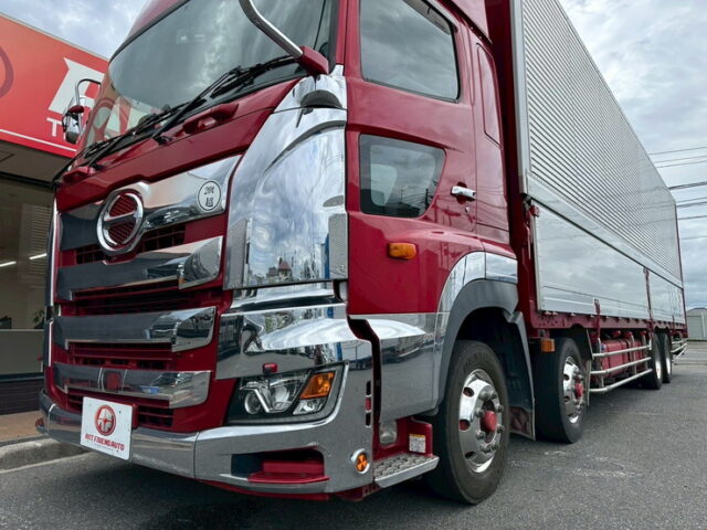 日野：17プロフィア：ハイルーフ：ウィング：メッキ多数：格納パワーゲート