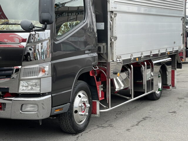 ブルーテックキャンター　ワイドロング　ウィング　架装多数　リア門口ステンレス