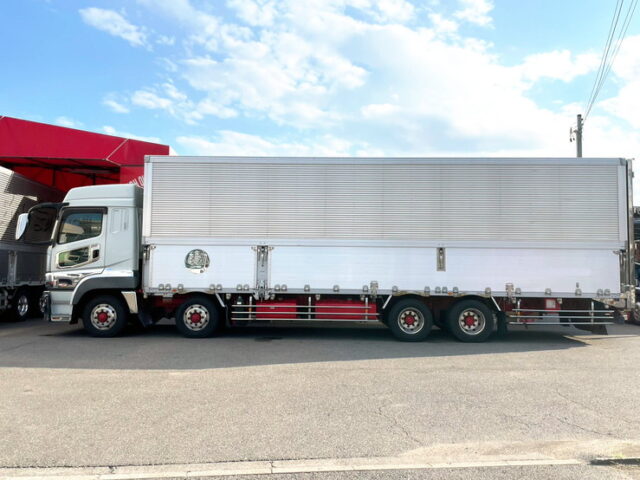 【1566】H26　スーパーグレート　ハイルーフ　ウィング　4軸低床　90アオリ　7速MT　ステンレス多数