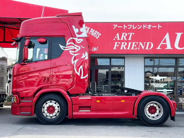スカニア　R450　トレーラーヘッド　スライドカプラー　アルミホイール　ブタ鼻