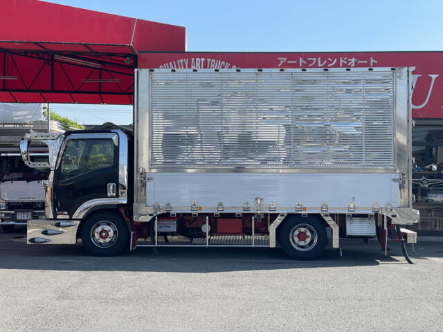 いすゞ　エルフ　ウィング　架装多数　波板ステンレス　造りボディ　ワイド