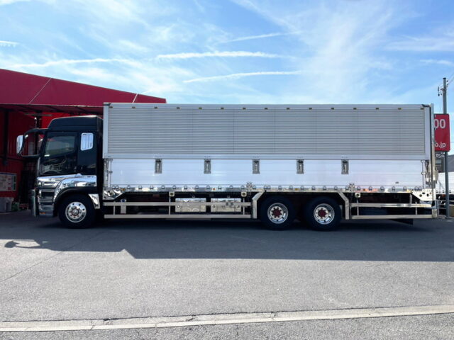 【1508】H22　スーパーグレート　ハイルーフ　ハイキャブ　ウィング　ステンレス多数　エアサス　木床