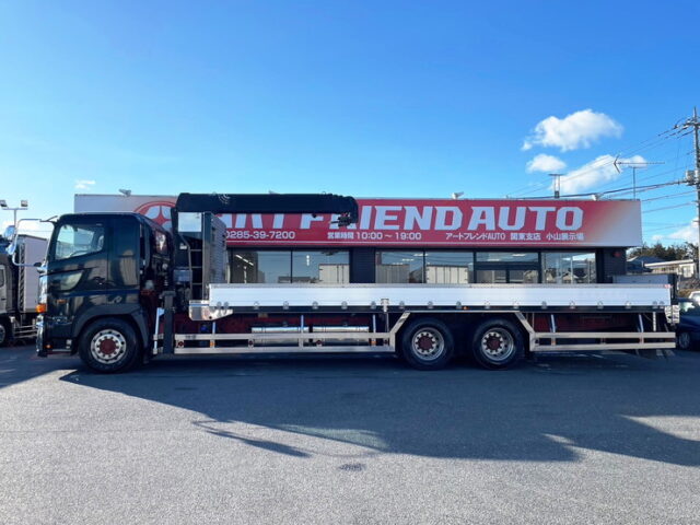 プロフィア　平ボディー　４段クレーン　ステンレス多数　　