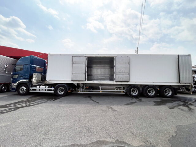 日野　17プロフィア　ハイルーフ　冷凍コンテナトレーラーセット　サーモキング前壁冷凍