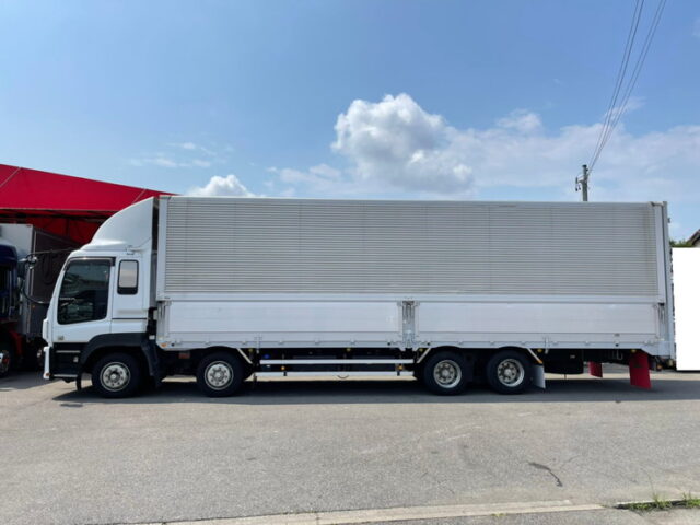 【874】H24　ギガ　ウィング　4軸低床　7速MT　380馬力　木床