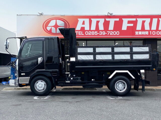 【940】H21　ファイター　ダンプ　電動コボレーン付　新明和ボディ　寝台付　車検付