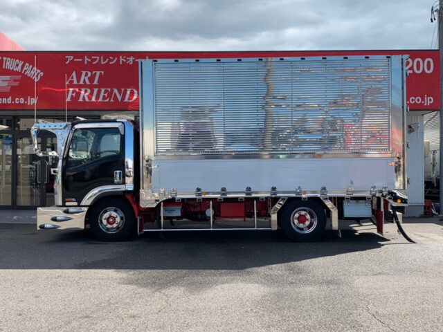 【964】H25　エルフ　ウィング　架装多数　波板ステンレス　造りボディ　ワイド