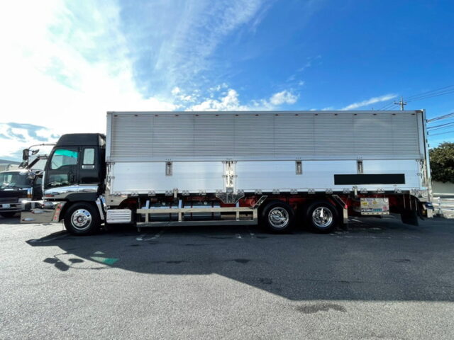 【987】H18　ギガ　ハイルーフ　冷凍ウィング　10輪　造りボディ　1Mアオリ