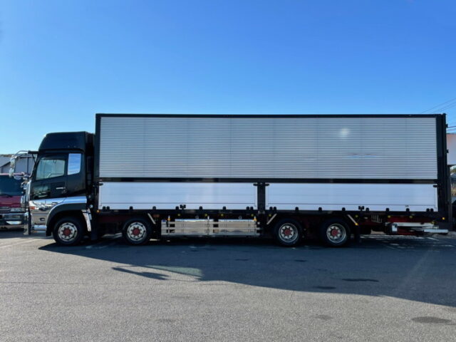 【1014】H28　クオン　ハイルーフ　トレクスボディ　ウィング　格納ゲート付　エアサス　木床